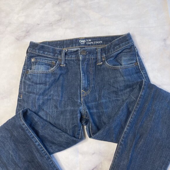 Gap Slim Jeans Men’s Size 29x30 Straight Medium Wash - Picture 2 of 7